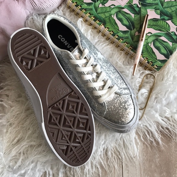 NWT Converse ID Custom Silver Glitter - Picture 8 of 8